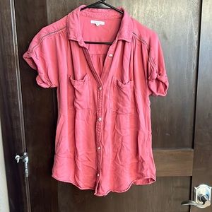 NWOT Pink Button Up